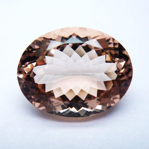 Melocotón morganita mejor calidad fabricación de joyas piedras preciosas corte ovalado facetado suelto semiprecioso piedra preciosa natural proveedor indio - Product Image 1