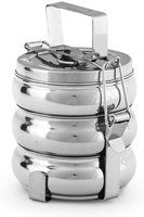 Boîte à lunch en acier inoxydable empilable pour plats indiens à emporter, 2/3/4 étages