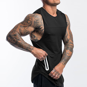 Nouvel arrivage de débardeur 100% coton pour hommes de haute qualité personnalisé respirant impression par sublimation couleur unie tricoté sportif - Product Image 4