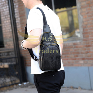 2023 Crocodile Alligator motif style poitrine sac en cuir Pu durable et à la mode bandoulière sac à bandoulière léger hommes femmes - Product Image 6