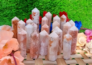 Wholesale Pink Scolecite Pencil Natural Healing Stone <b>Crystal</b> Quartz Point Obelisk Wand High Quality Feng Shui Mascot <b>Cheap</b> - Product Image 5