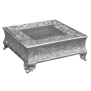 Atractivo plato redondo de cobre acabado para servidor de pasteles, exhibición de postres, soporte moderno para pasteles para decoración de pasteles - Product Image 4