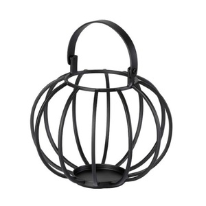 Bougeoir en fer noir mat de luxe de haute qualité pour décoration de la maison bougie de style classique pot à bougie en verre fait main - Product Image 5