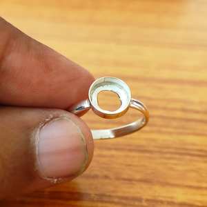 Bague en argent sterling 925 massif, sans pierres, vente en gros, 8 mm, sertie ronde, meilleure vente, sertissage vierge, bijoux fins - Product Image 6