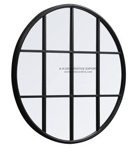 Miroir décoratif mural en métal, style européen, pour la maison et l'hôtel, salon, décoration murale de styliste - Product Image 2