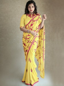 Kanchipuram Sarees Soie Fête Porter Mariage Indien Dernier Designer Femmes Porter Sari avec Blouse Banarasi Coton Soie Tissus Doux Alphanumero - Product Image 5