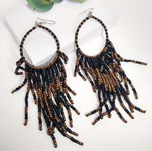 Pendientes de Moda con Cuentas de Semillas - Product Image 1