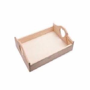 Plateau de service de cuisine rectangulaire au design vintage fait à la main en bois et en métal pour la maison plateau de service alimentaire décoratif en gros - Product Image 1