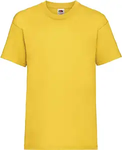 Cotton Round neck Custom design custom Logo blank Plain cotton yellow t shirt