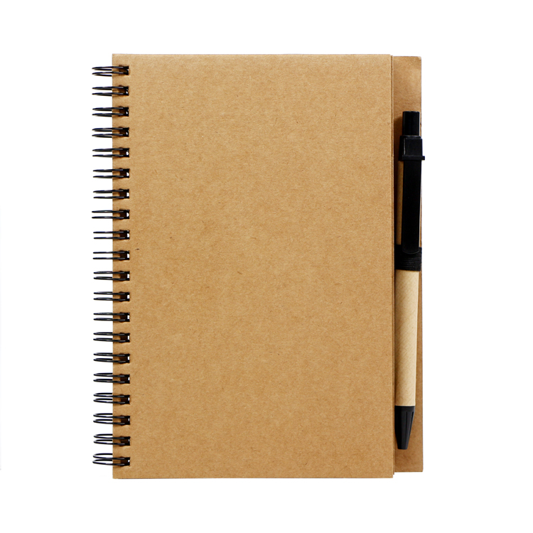 Экологически чистый Жесткий Деревянный Мини-блокнот с липкими заметками, шариковая ручка для офиса, школы, колледжа, персонализированный спиральный блокнот