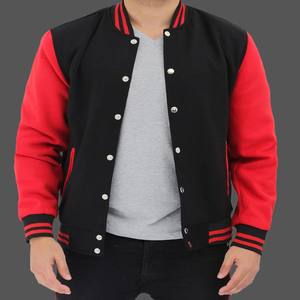 Mode Varsity Veste Mélange De Laine Contraste Manches Streetwear Style Rétro Collège Style Chaud Veste Décontractée Bomber Veste - Product Image 4