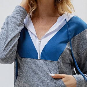 Sudadera con capucha de lana bordada para mujer, sudaderas con cremallera de otoño con estampado de talla grande con cuello con capucha - Product Image 3