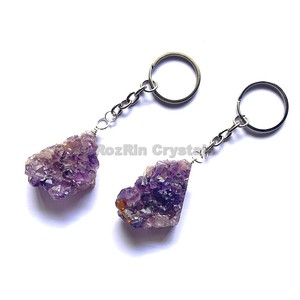 Best Quality Amethsyt <b>Cluster</b> Keychain - Product Image 1