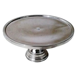 Aluminum solid <b>cake</b> <b>stand</b> in sliver color cheap price and made in India - Product Image 2