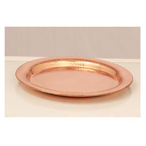 Plateaux de service martelés en cuivre, pour Restaurant, en solde, de haute qualité, vente directe d'usine indienne - Product Image 1