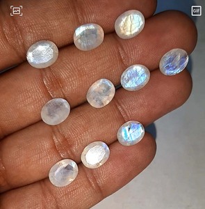 Piedras Preciosas Sueltas Facetadas de Piedra Lunar Arcoíris Blanca con Certificación IGI, Baratas de Fábrica, para la Elaboración de Joyas, Piedra Preciosa Natural para Hombres y Mujeres - Product Image 1