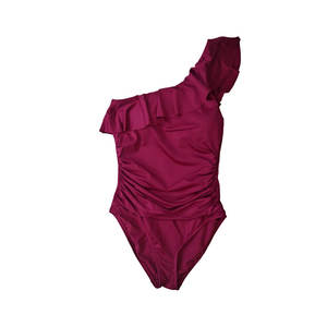 One Shoulder Swimwear Women Sexy Bikini <b>Swimsuit</b> Sleeveless 2 Pieces Set - Product Image 4