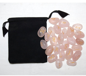 Wholesale Runes <b>Set</b> Bulk Reiki <b>Crystal</b> Bulk Runes <b>Set</b> Futhark Runes African Rose Quartz Rune Stones <b>Set</b> for Sale - Product Image 1