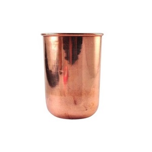 Verre à jus en cuivre martelé de qualité exclusive, design fantastique, forme ronde, verre à eau potable en vrac - Product Image 6