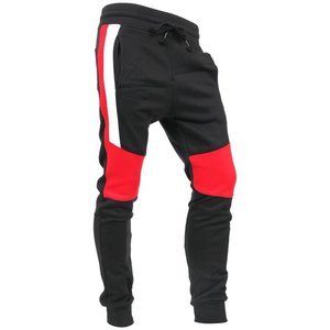 Pantalon de survêtement en molleton gris pour homme, coupe ajustée, taille élastique, avec empiècements noirs et poches, pour toutes les saisons - Product Image 6