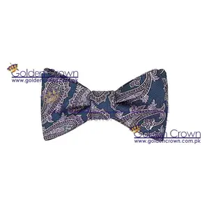 Wholesale New Arrival Azul Paisley Bow Tie | Masonic Ties Supplier