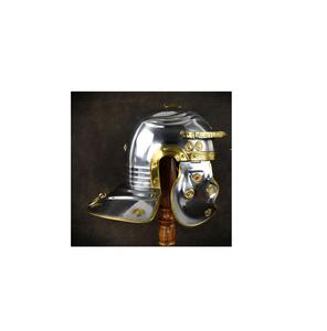 Casco romano galo 'H' Casco de color plateado Casco de arte medieval para decoración de oficina Pedido al por mayor - Product Image 1