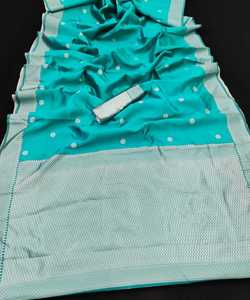 Kanchipuram Silk Linen Banarasi Cotton Saree Party Wear Indian Wedding Latest Designer Ladies Wear Wholesale - Product Image 4