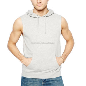 เสื้อฮู้ดแขนสั้นผู้ชายผ้าฟลีซแบบมีซิป สีตามสั่ง โลโก้ตามสั่ง ลายเรียบ สำหรับออกกำลังกาย ผลิตตามขนาดที่ต้องการ ขายส่ง - Product Image 5