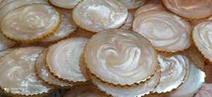 Posavasos de resina con borde azul y dorado para el hogar, posavasos de resina artesanal para regalo - Product Image 6