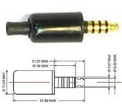อะแดปเตอร์ปลั๊กและซ็อกเก็ตสำหรับหมวกนิรภัยรุ่น JT TYPE 671 พร้อมสายเชื่อมต่อ หัวทองเหลือง กันน้ำ สำหรับส่งสัญญาณเสียงและวิดีโอ - Product Image 3