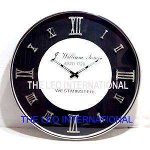 Horloge murale ronde noire silencieuse, décoration d'intérieur créative minimaliste contemporaine, art de la personnalité - Product Image 4