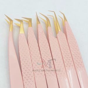 Pinzas clásicas de extensión de pestañas de volumen, Punta puntiaguda de acero inoxidable para aislamiento y ventiladores de volumen, herramienta de pestañas sostenible - Product Image 4