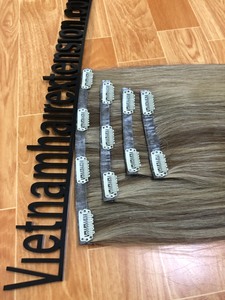 Extensions de cheveux à clipser - Cheveux humains vierges Remy - Double trame faite à la machine - Toutes les couleurs - Vietnam - Product Image 5