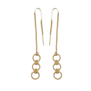 solid 925 sterling silver round circle hook earrings gold plated handmade earring fashion handmade fine jewelry low price