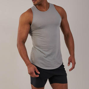 Camiseta sin mangas para hombre para viajes deportivos y actividades de gimnasio-Camiseta deportiva para correr con logotipo personalizado para culturismo y entrenamiento deportivo - Product Image 6