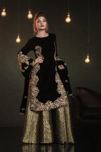 ---New--Stylish-&-Beautiful Heavy kurta with Lehenga dress with beautiful applique work for Party/ Wedding =2020 - Product Image 2