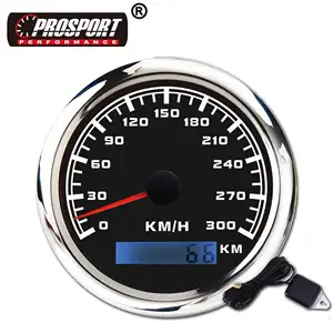 Speedometer Car 3-1/3" 85 Mm 0~300 Km/h Black Face KMH GPS Car Heavy Truck Bus Agricultural Machine Speedometer