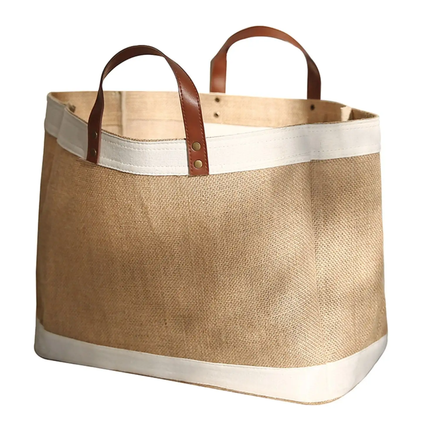 beste jute-taschen zum einkaufen von lebensmitteln und für den täglichen gebrauch strapazierfähige stilvolle jute-tasche mit großer kapazität