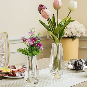 Floreros de cristal modernos para decoración del hogar, jarrones de flores de cristal de diseño moderno, color transparente, para mesa, decoración del hogar - Product Image 4