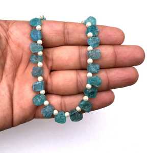 Apatita Natural de 23 piezas, piedras preciosas azules en bruto sin tratar de alta calidad, suministros para hacer joyas hechas a mano, cuentas, piedras preciosas sueltas - Product Image 2