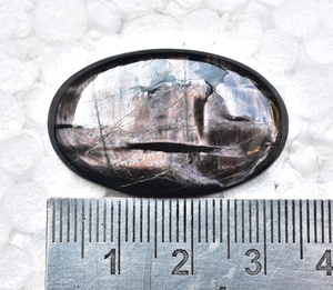Cabujones de piedra Natural para hacer joyas, cabujones de gemas de hipersteno en todos los tamaños, color negro y gris - Product Image 4