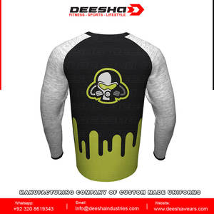 Camisetas de Fitness Reversibles Unisex, ropa deportiva de manga larga, cuello redondo, estampado, 100% poliéster, a prueba de viento, para adultos, de talla grande - Product Image 4