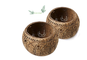 Venta al por mayor de Vietnam, luz de té de cáscara de coco y portavelas, decoración del hogar, cuenco, vela hecha a mano de cocos naturales - Product Image 3