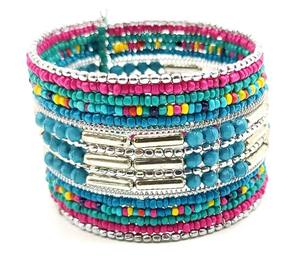Miyuki-pulsera de cuentas con abalorios para mujer, brazalete de color azul y rosa dorado, accesorios de moda para fiesta - Product Image 1