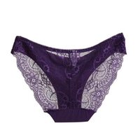 Culotte de bikini sexy en dentelle, tricotée, unie, en coton biologique respirant, taille mi-haute, écologique, anti-bactérienne, patchwork pour femme