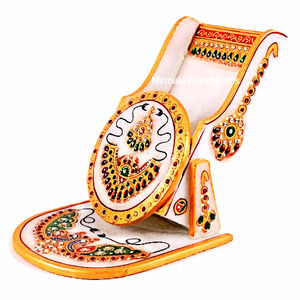 Nirmala Handicrafts Marble Craft Mobile Stand Handmade Enamel Work Desk <b>Phone</b> Stand Gift Decorative Showpiece Rajasthan India - Product Image 1