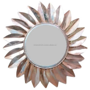 Meubles de maison créatifs modernes miroirs muraux décoratifs tenture murale miroir rond en or pour le salon - Product Image 1