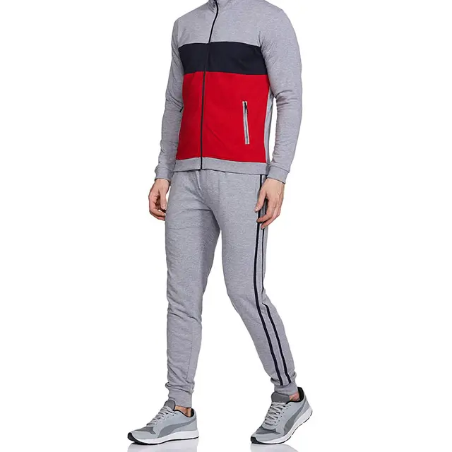 Men Fleece Outdoor Jogging Running and Training Polyester Sportswear Tracksuits Hooded Slim Fit Custom Design Plain Track Suits