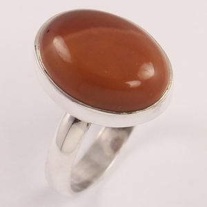 Bague unisexe pour femme Top vente grande qualité Style classique forme ovale de jaspe rouge naturel en vente bague femme bague en argent - Product Image 1