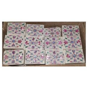 ปริมาณที่ใหญ่ที่สุดสีชมพูแม่ของมุกหินอ่อนฝังกล่องทำงาน - Product Image 1